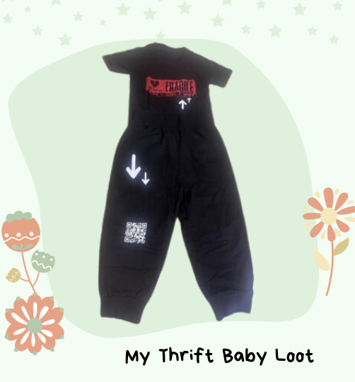 Preloved Fragile tshirt and jogger travel set (2-4 years)